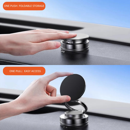 Car Phone Holder upgrade 360° Rotatable vacuum magnetic bracket Car Mount For iPhone Huawei Xiaomi Kitchen Phone Holder Black