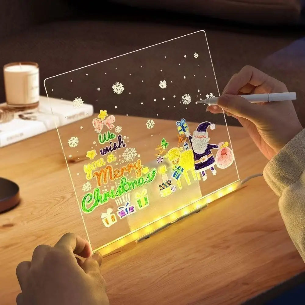 Colors Acrylic LED Drawing Board with Light Interactive Dry Erase Boards Clear Lumiboard Kids