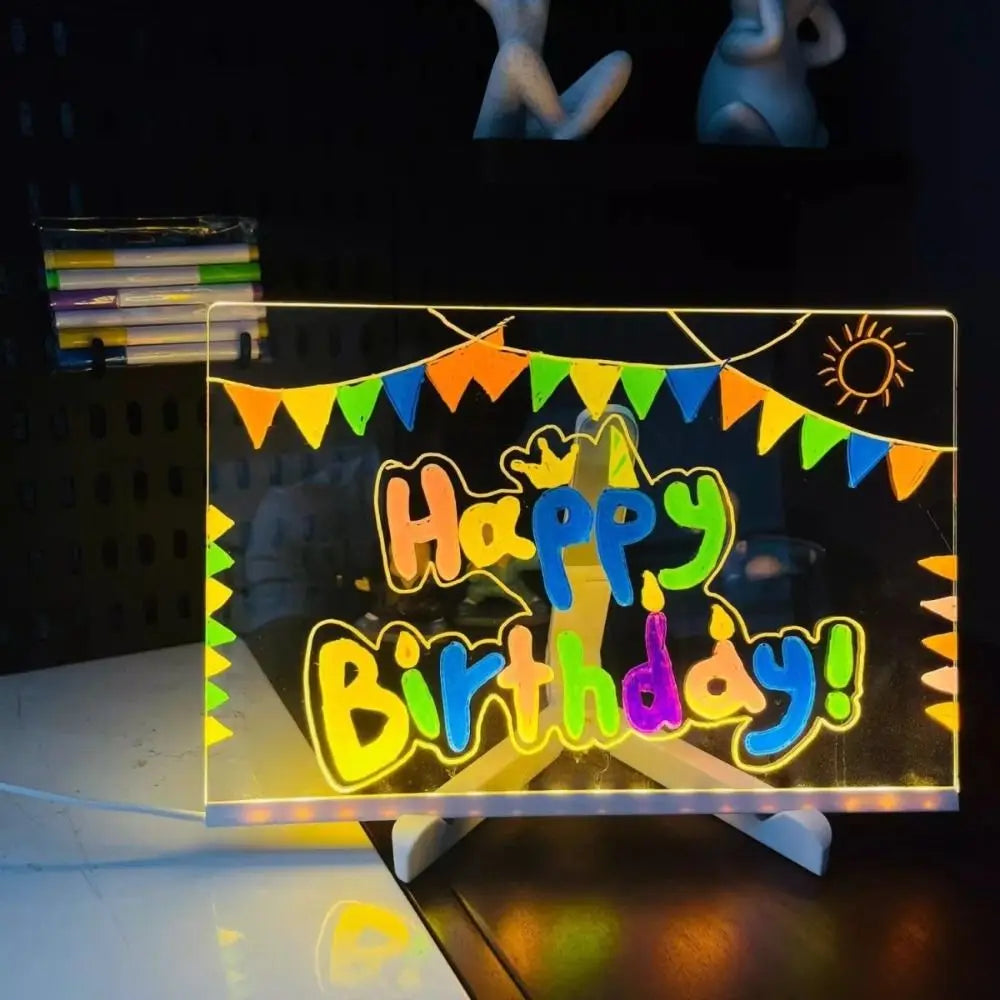 Colors Acrylic LED Drawing Board with Light Interactive Dry Erase Boards Clear Lumiboard Kids